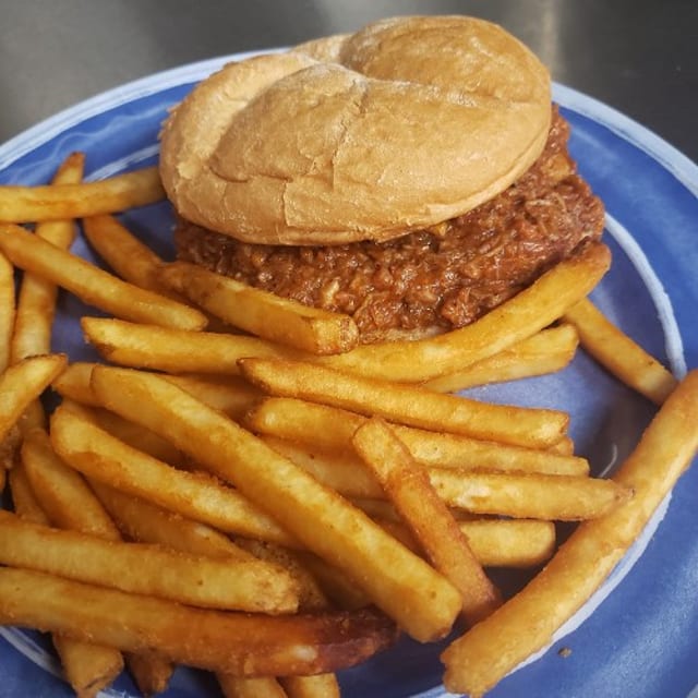 BBQ Pulled Pork Sandwich.